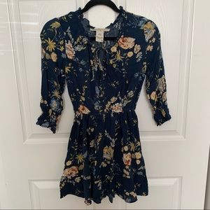 Blue Floral Dress (Size S)